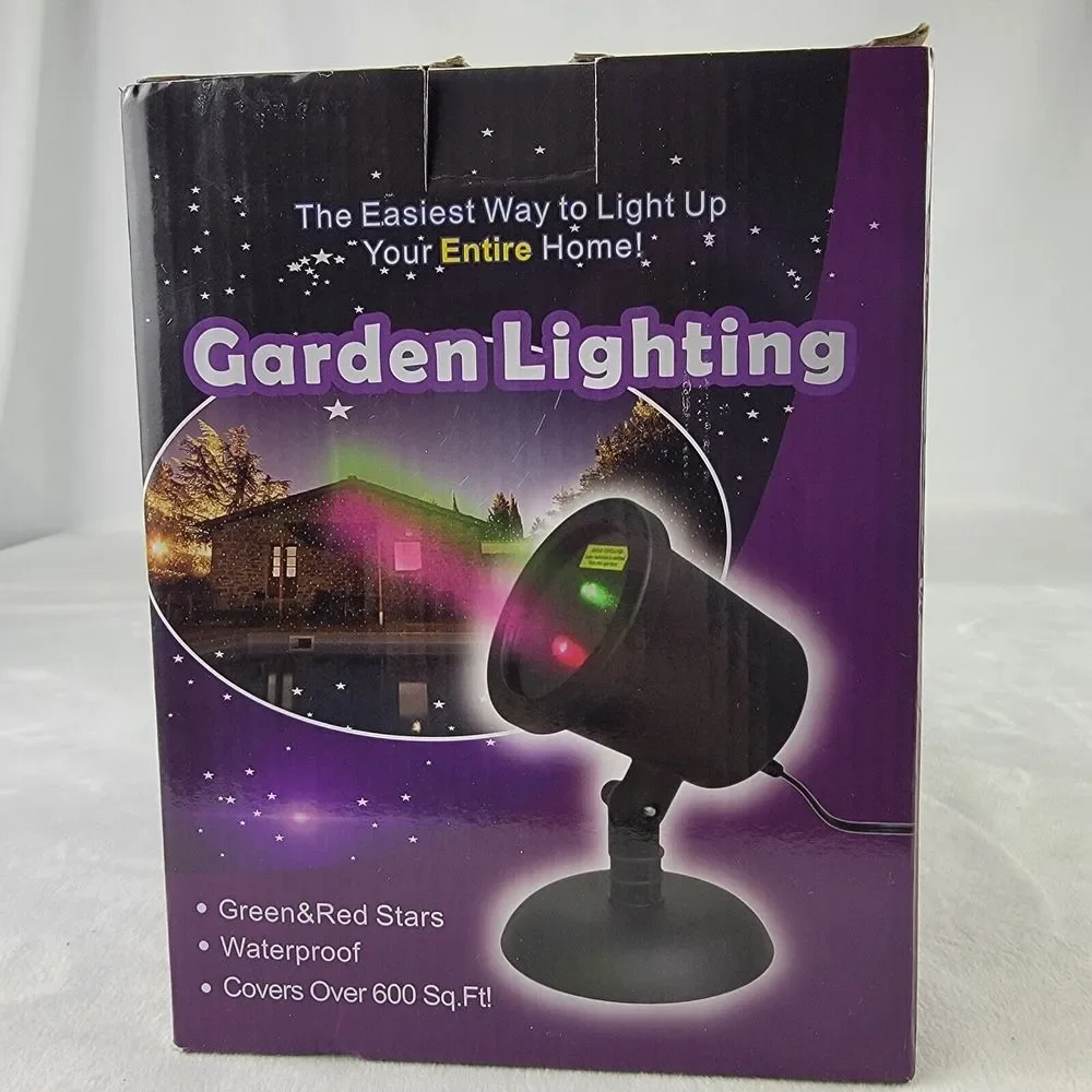 Laser Red & Green Stars LED Projector Light Outdoor‎ Waterproof 600 Sq Ft Garden